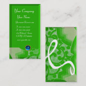 WAVES SAPPHIRE MONOGRAM, blauw wit zwart Visitekaartje (Voorkant / Achterkant)