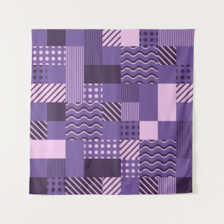 Waves Stripes Stippen: modern naadloos. Wandkleed