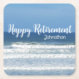 Waves & surf-cadeau vierkante kartonnen onderzetter