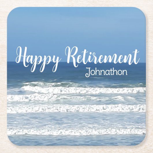 Waves & surf-cadeau vierkante kartonnen onderzetter (Voorkant)