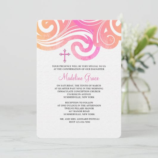 Waves-uitnodiging Kaart (Staand voorkant)