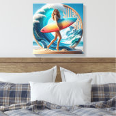 Waves & Wanderlust Collection Canvas Afdruk (Insitu (Slaapkamer))