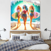 Waves & Wanderlust Collection Canvas Afdruk (Insitu (Slaapkamer))