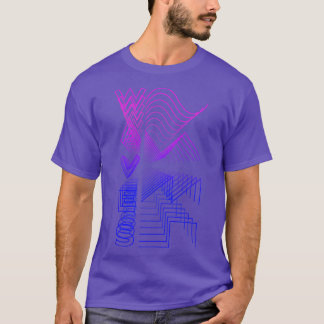 Waves Waveform Audio Digitaal Ontwerp Modulair Gif T-shirt