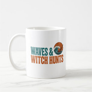 Waves & Witch Hunts Retro Bookish Beach Zomer Koffiemok