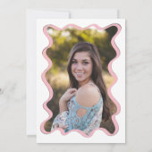 Wavey retro fancy Afstuderen foto op achterzijde Kaart (Achterkant)