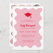 Wavey retro fancy Afstuderen foto op achterzijde Kaart (Voorkant / Achterkant)