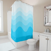 Wavey Stripe Modern Shower Curtain Douchegordijn (In situ)