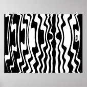 Wavey Stripey Abstract Poster (Voorkant)