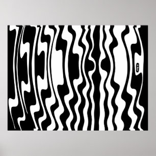 Wavey Stripey Abstract Poster