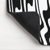 Wavey Stripey - zwart en wit Muismat (Hoek)