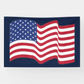 Waving American Flag Banner (Horizontaal)