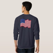 Waving American Flag Sweatshirt  (Achterkant volledig)