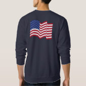 Waving American Flag Sweatshirt  (Dos)