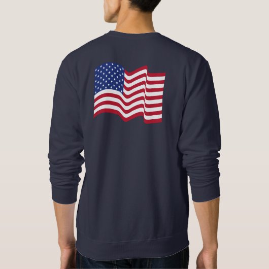 Waving American Flag Sweatshirt  (Achterkant)