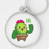 Waving Cactus Keychain – Happy Green Buddy (Voorkant)