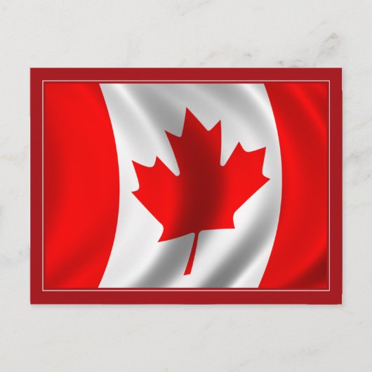 Waving Canadian Flag Briefkaart (Voorkant)