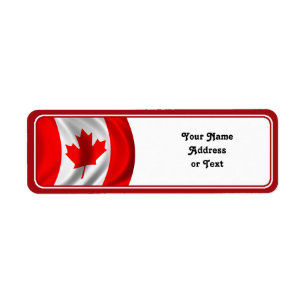 Waving Canadian Flag Etiket
