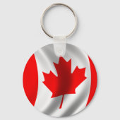Waving Canadian Flag Sleutelhanger (Voorkant)