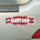 Waving Flag Oostenrijk Bumpersticker (Op auto)