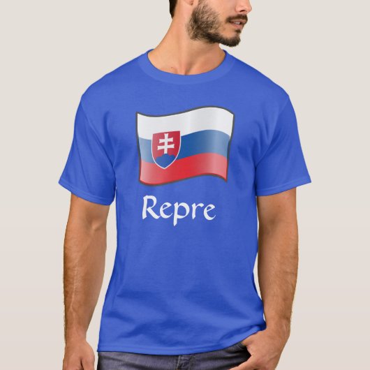 Waving Flag Slowakije Repre T-Shirt (Voorkant)