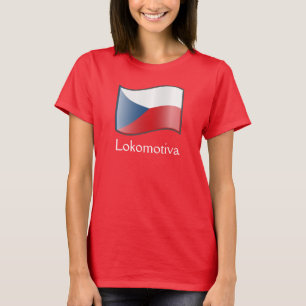Waving Flag van de Tsjechische Republiek Lokomotiv T-shirt