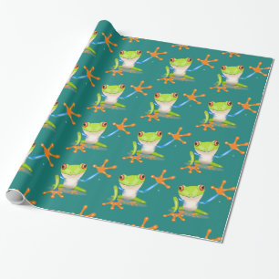 Waving Frog Gift Cadeaupapier