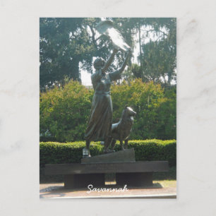 Waving Girl Statue Savannah, Georgia Briefkaart