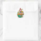 Waving Gnome.jpg Ronde Sticker (Tas)