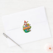 Waving Gnome.jpg Ronde Sticker (Envelop)