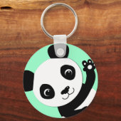 Waving Panda Sleutelhanger (Voorkant)