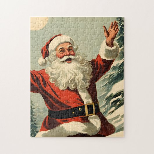 Waving Santa Claus Legpuzzel (Verticaal)