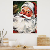 Waving Santa Claus Poster (Keuken)
