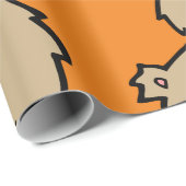 Waving Schattig lachend Beer Cadeaupapier (Rol Hoek)