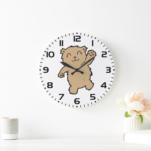 Waving Schattig lachend Beer Grote Klok