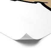 Waving Schattig lachend Beer Poster (Hoek)