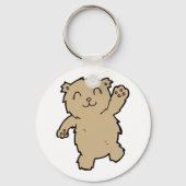 Waving Schattig lachend Beer Sleutelhanger (Voorkant)