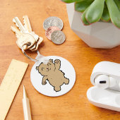 Waving Schattig lachend Beer Sleutelhanger