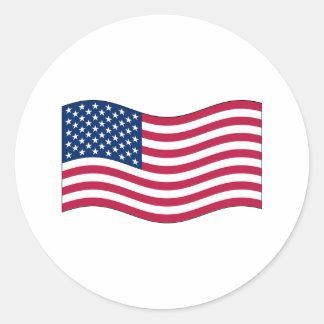 Waving USA Flag sticker vellen