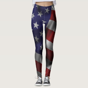 Waving USA vlag Leggings