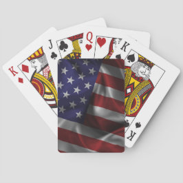 Waving USA vlag Pokerkaarten