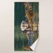Waving Zee Otter Badhanddoek (Badhanddoek)