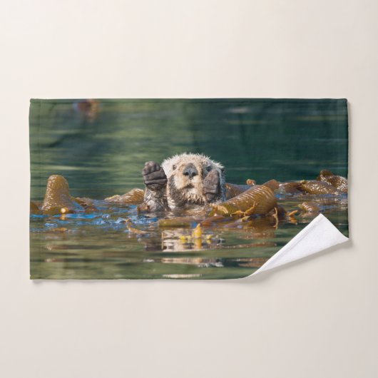 Waving Zee Otter Handdoek (Handdoek)