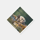 Waving Zee Otter Servet (Hoek)