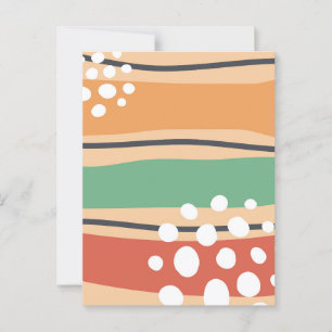 Wavy abstract Briefkaart voor moderne kunst