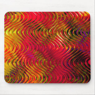 Wavy Abstract patroon in rood Muismat