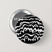 Wavy Abstract zwart en wit Ronde Button 5,7 Cm (Voorkant /achterkant)