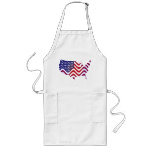 WAVY AMERICAN FLAG LANG SCHORT