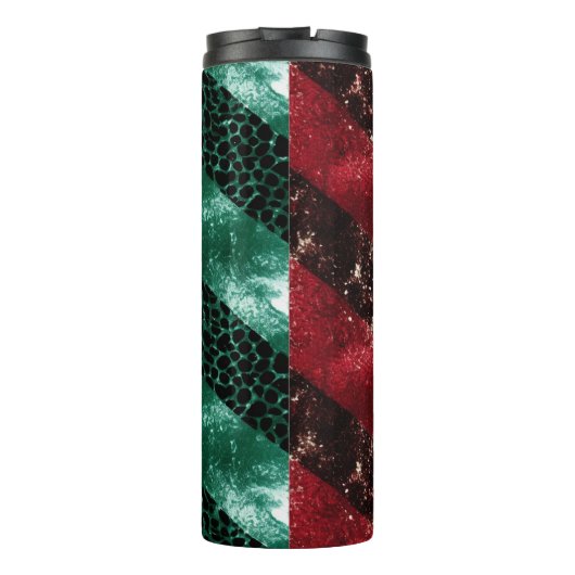 Wavy Animal Print Textured Design Thermosbeker (Achterkant)