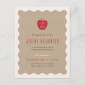 Wavy Apple Preschool Graduation Party Invitation (Devant)